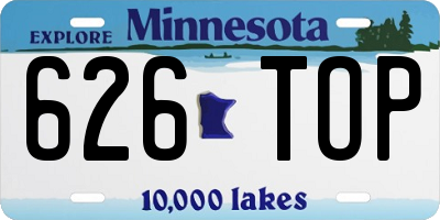 MN license plate 626TOP