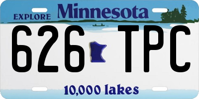 MN license plate 626TPC