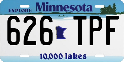 MN license plate 626TPF