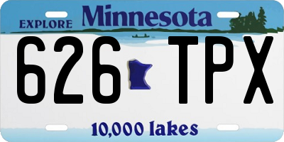 MN license plate 626TPX