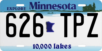 MN license plate 626TPZ