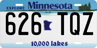 MN license plate 626TQZ