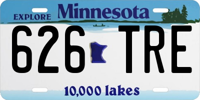 MN license plate 626TRE