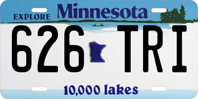 MN license plate 626TRI