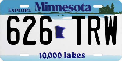 MN license plate 626TRW