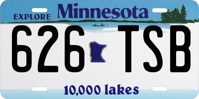 MN license plate 626TSB