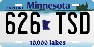 MN license plate 626TSD