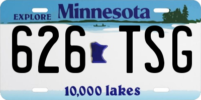MN license plate 626TSG