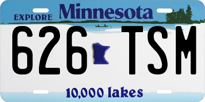 MN license plate 626TSM