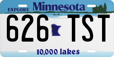 MN license plate 626TST