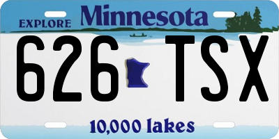 MN license plate 626TSX