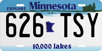 MN license plate 626TSY