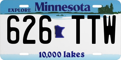 MN license plate 626TTW