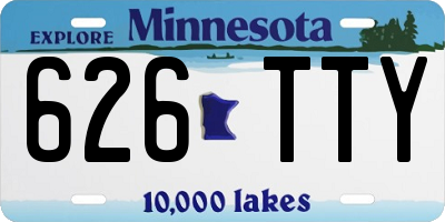 MN license plate 626TTY