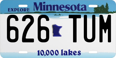 MN license plate 626TUM