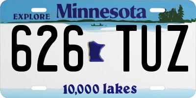 MN license plate 626TUZ