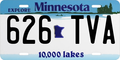 MN license plate 626TVA