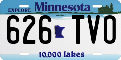 MN license plate 626TVO