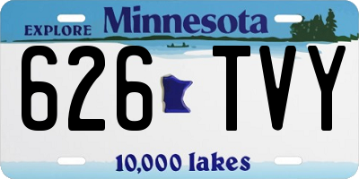 MN license plate 626TVY