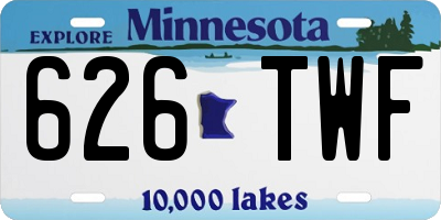 MN license plate 626TWF