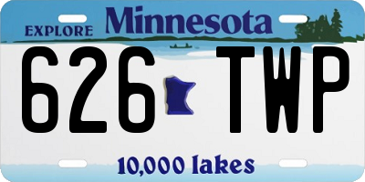 MN license plate 626TWP