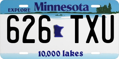 MN license plate 626TXU