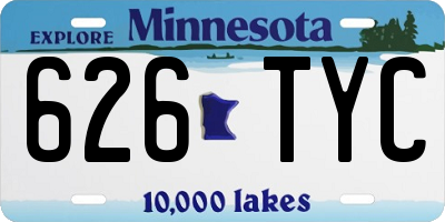 MN license plate 626TYC