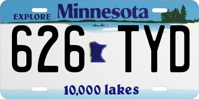 MN license plate 626TYD