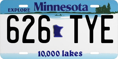MN license plate 626TYE