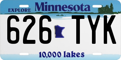 MN license plate 626TYK