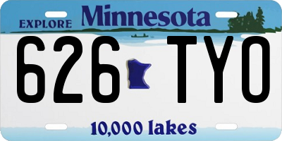 MN license plate 626TYO