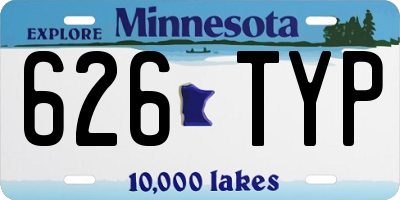 MN license plate 626TYP
