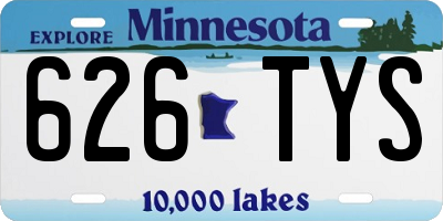 MN license plate 626TYS