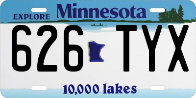 MN license plate 626TYX