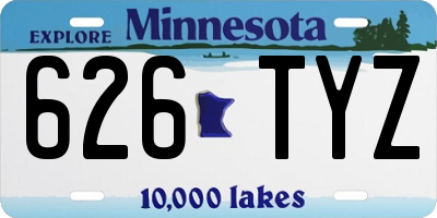 MN license plate 626TYZ