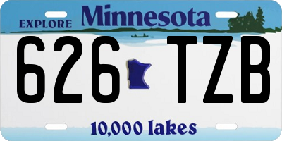 MN license plate 626TZB