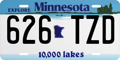 MN license plate 626TZD