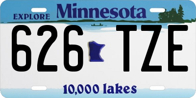 MN license plate 626TZE
