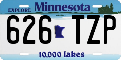 MN license plate 626TZP