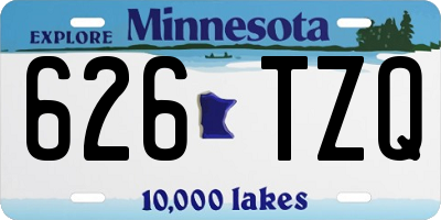 MN license plate 626TZQ