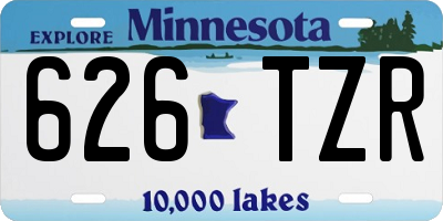 MN license plate 626TZR