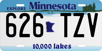 MN license plate 626TZV