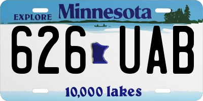 MN license plate 626UAB