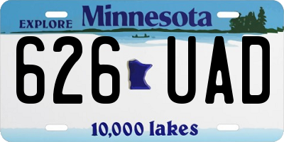 MN license plate 626UAD