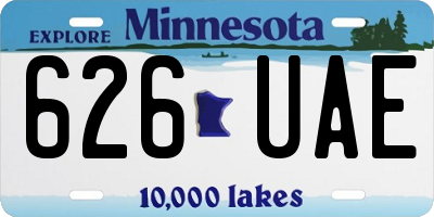 MN license plate 626UAE