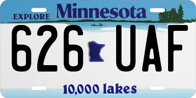 MN license plate 626UAF