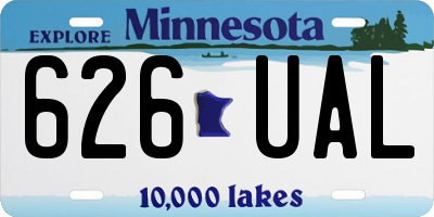 MN license plate 626UAL