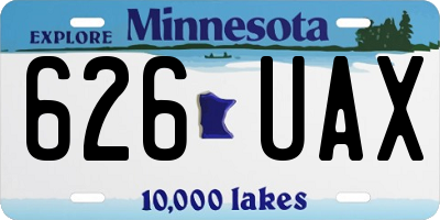 MN license plate 626UAX
