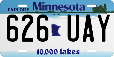 MN license plate 626UAY