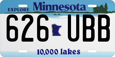 MN license plate 626UBB